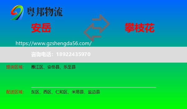 安岳县到攀枝花物流专线