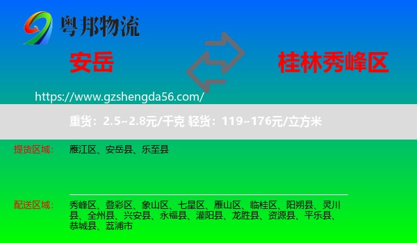 安岳县到秀峰区物流专线