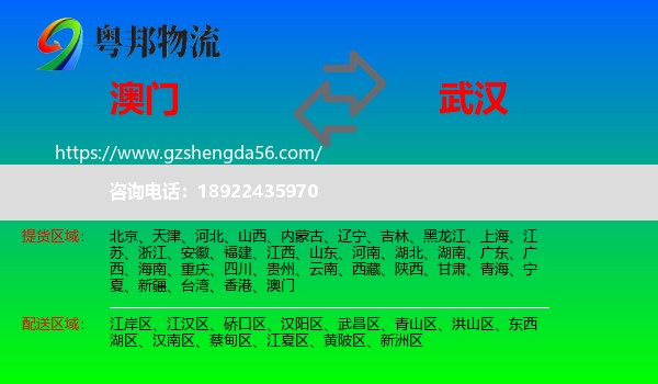 澳门到武汉专线