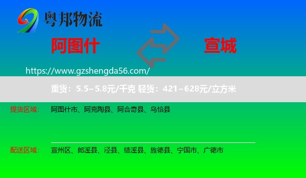 阿图什市到宣城物流专线
