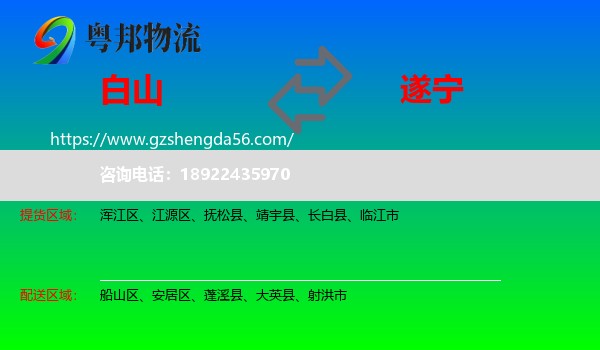 白山到遂宁物流