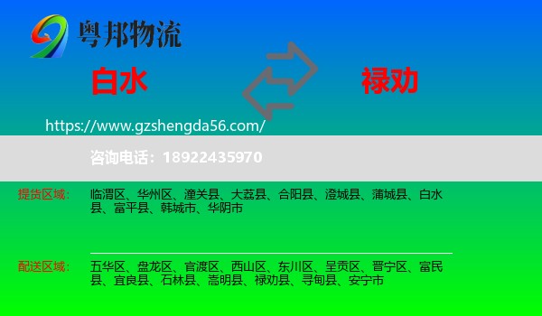 白水县到禄劝县物流专线