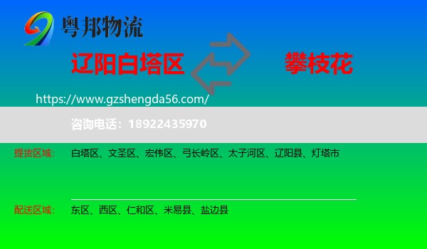 白塔区到攀枝花物流专线