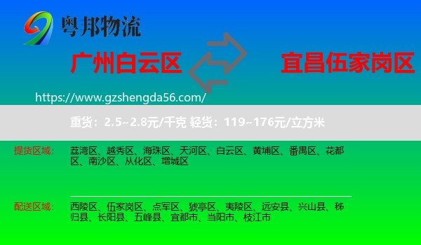 白云区到伍家岗区物流专线