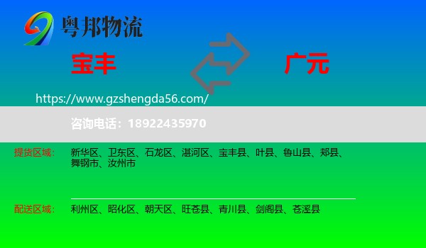 宝丰县到广元物流