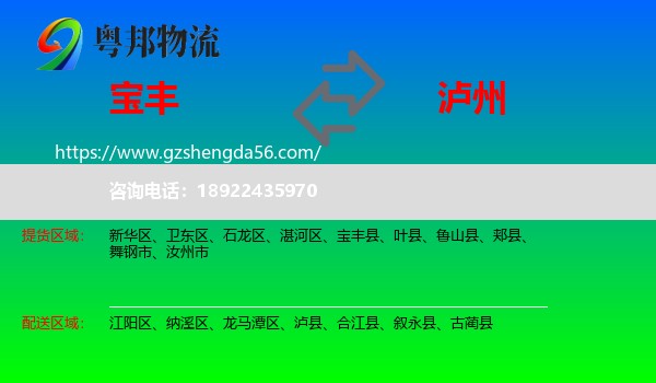 宝丰县到泸州物流