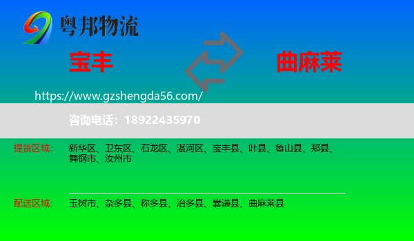 宝丰县到曲麻莱县物流专线