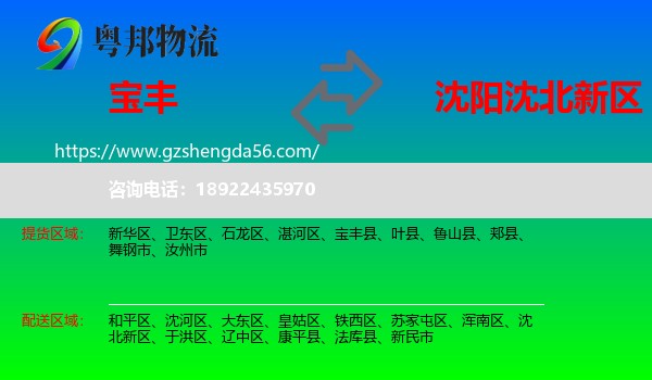宝丰县到沈北新区物流专线