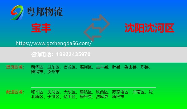 宝丰县到沈河区物流专线