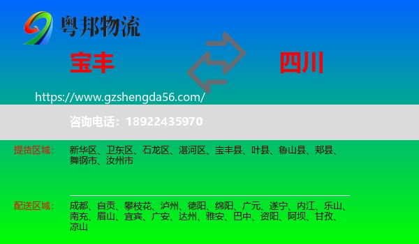 宝丰县到四川物流