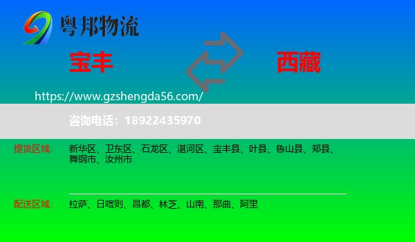 宝丰县到西藏物流