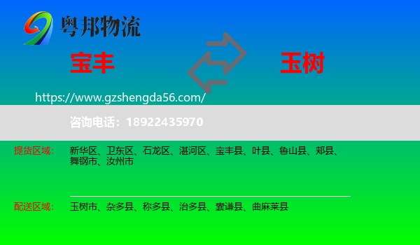 宝丰县到玉树物流