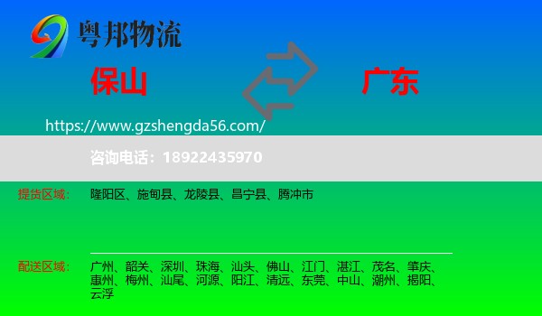 保山到广东物流