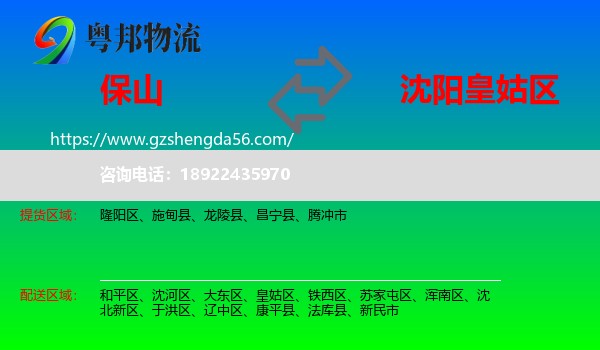 保山到皇姑区物流专线