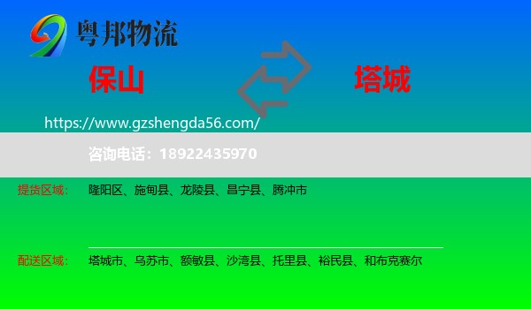 保山到塔城物流