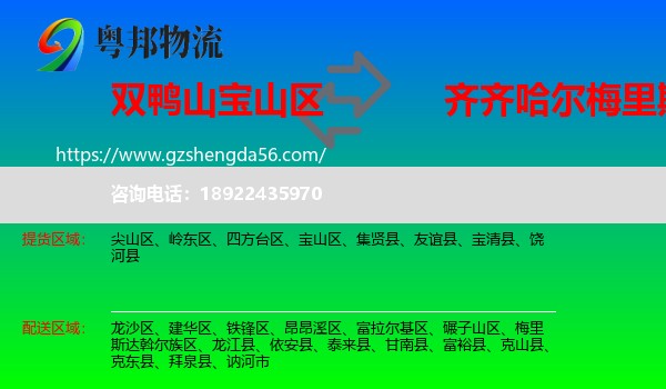 宝山区到梅里斯达斡尔族区物流专线