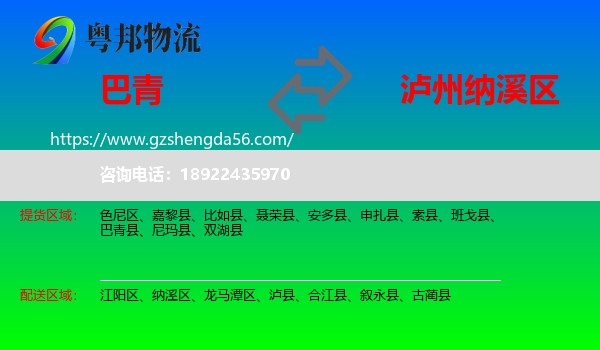巴青县到纳溪区物流专线