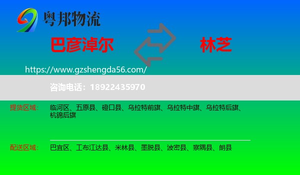 巴彦淖尔到林芝物流
