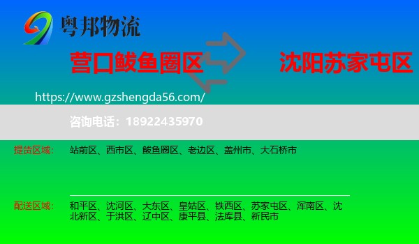 鲅鱼圈区到苏家屯区物流专线