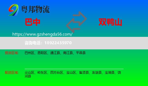 巴中到双鸭山物流