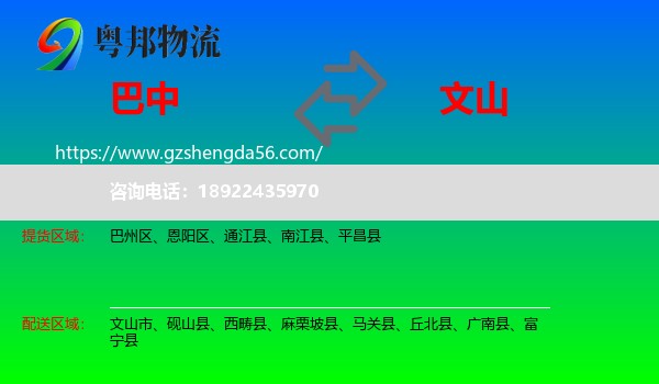 巴中到文山物流
