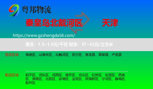 北戴河区到天津专线