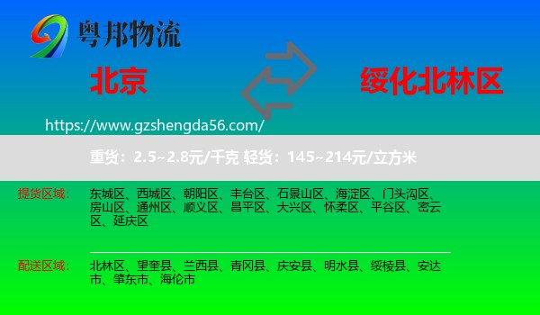 北京到北林区物流专线