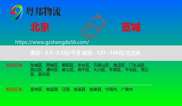 北京到宣城物流专线