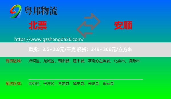 北票市到安顺物流