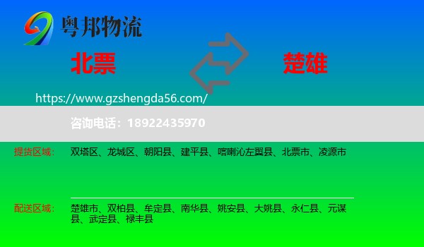 北票市到楚雄物流