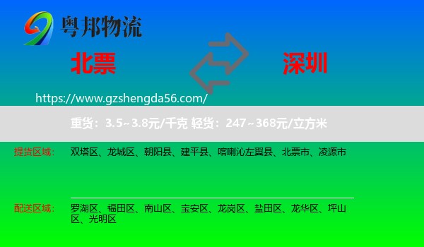北票市到深圳物流