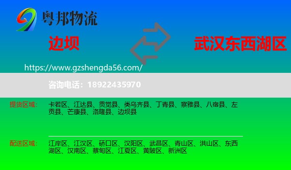 边坝县到东西湖区物流专线