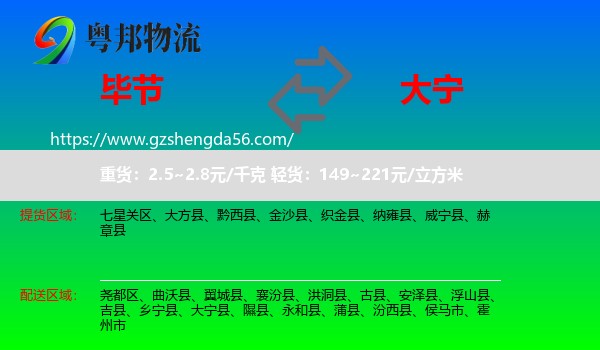 毕节到大宁县物流专线