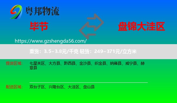 毕节到大洼区物流专线