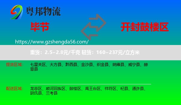 毕节到鼓楼区物流专线