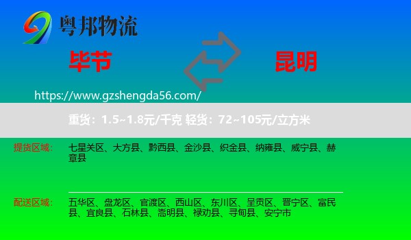 毕节到昆明专线