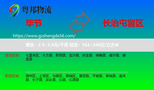 毕节到屯留区物流专线