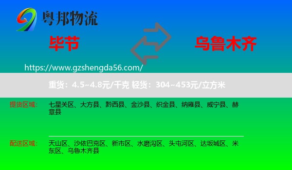 毕节到乌鲁木齐专线