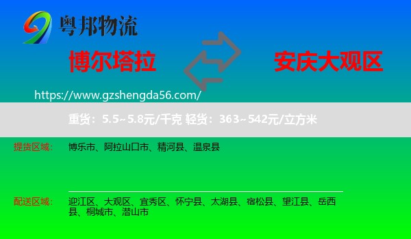 博尔塔拉到大观区物流专线