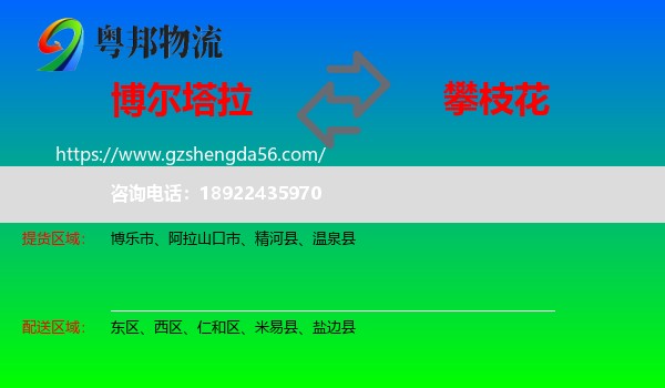 博尔塔拉到攀枝花物流专线
