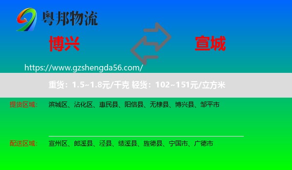 博兴县到宣城物流专线