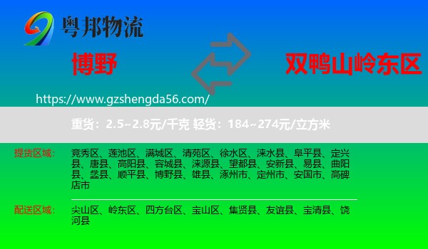 博野县到岭东区物流专线
