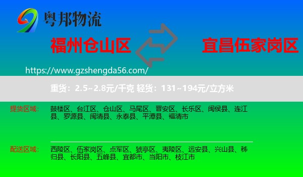 仓山区到伍家岗区物流专线