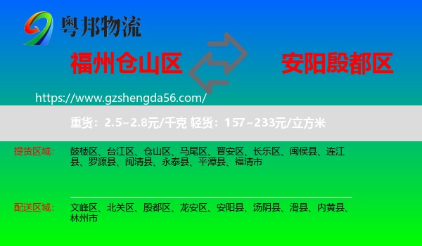 仓山区到殷都区物流专线