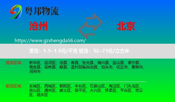 沧州到北京专线