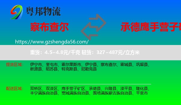 察布查尔到鹰手营子矿区物流专线