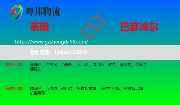茶陵县到巴彦淖尔物流