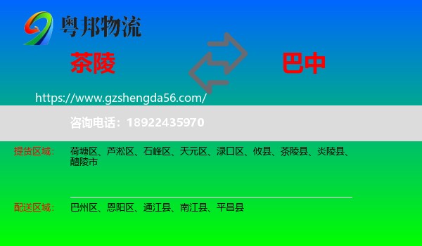 茶陵县到巴中物流