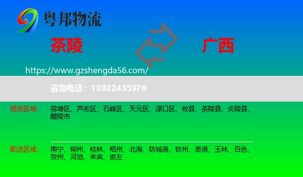 茶陵县到广西物流