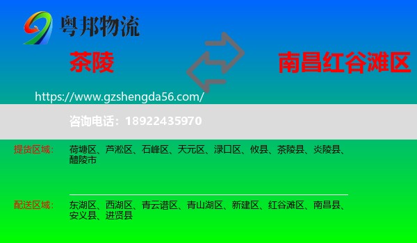 茶陵县到红谷滩区物流专线